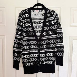 Mossimo Supply Co. Women's Cardigan - Black/White L